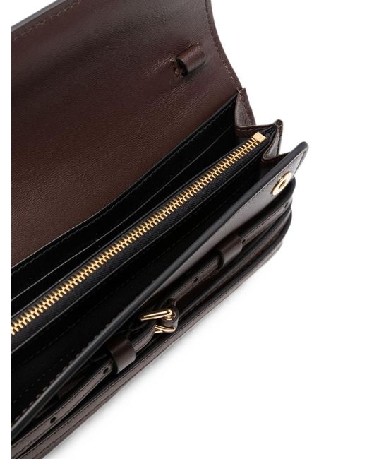 Moschino Brown Tie Me Leather Wallet