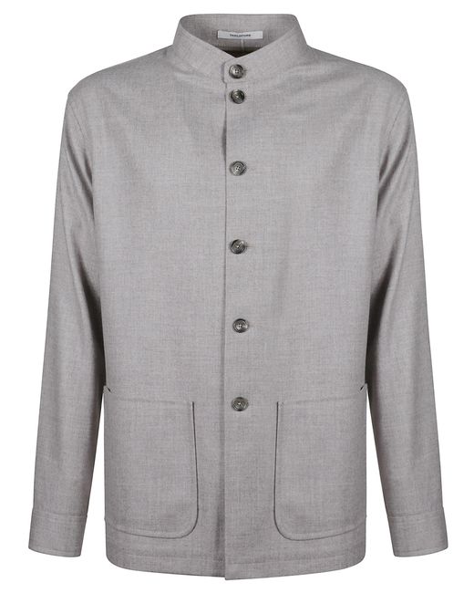 Tagliatore Gray Tempesta Jacket With Mandarin Collar for men