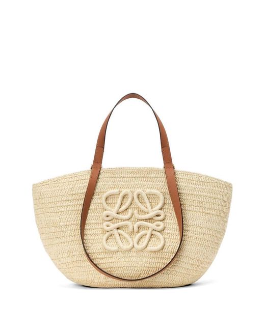 Eclispe Rafia Medium Tote di Loewe in Natural