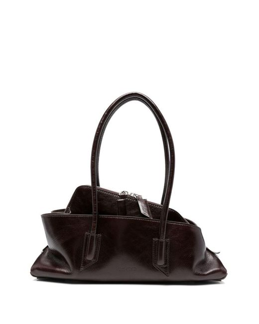 The Attico Black La Passeggiata Small Leaher Shoulder Bag