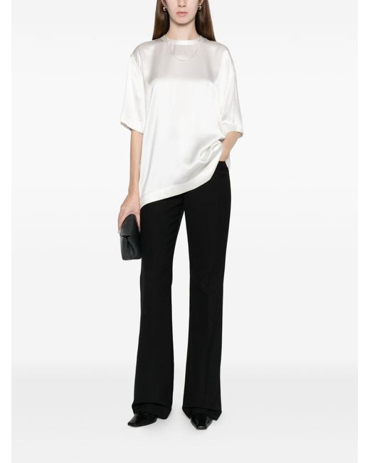 Totême  White Satin T-Shirt