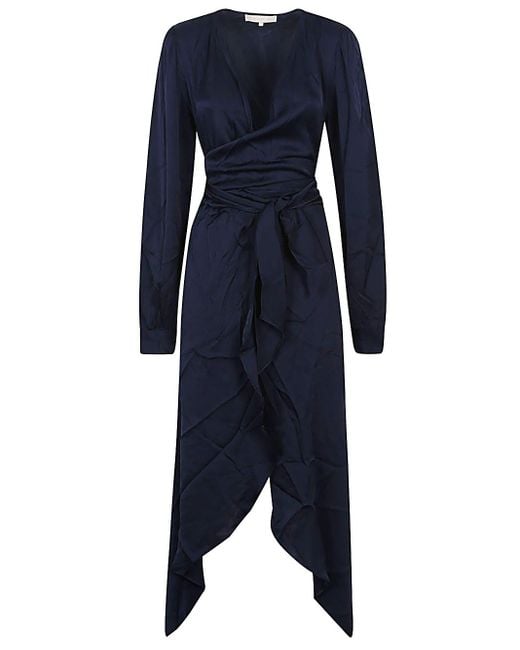 Silk95five Blue Ananda Silk Long Dress
