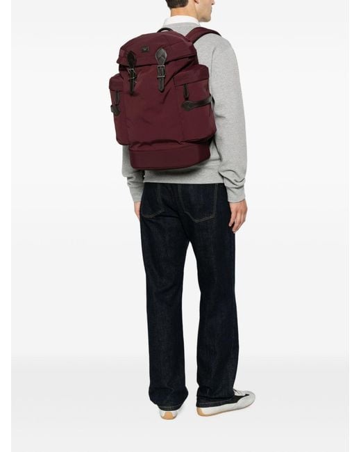 Emporio Armani Red Nylon Backpack for men
