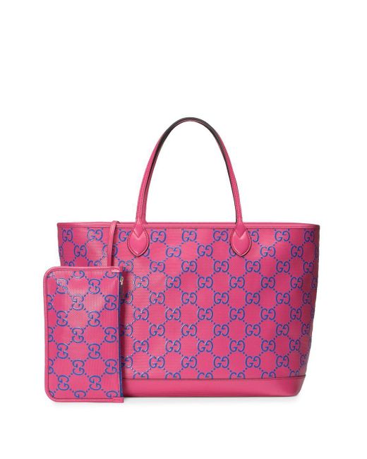 Gucci Pink GG Embossed Tote Bag for men