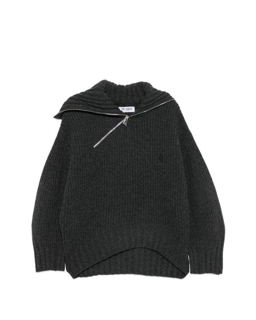 The Attico Black Wool And Cashmere Sweater