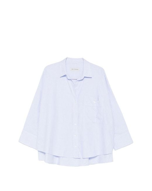 White Sand White Striped Cotton Shirt