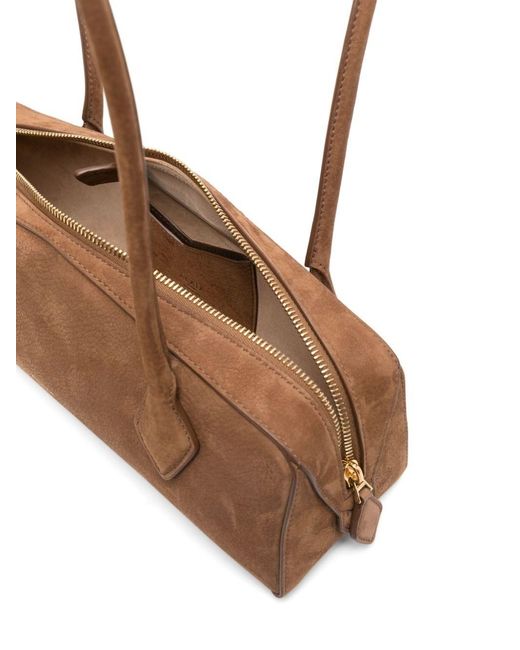 Alaïa Brown Alaia Medium Nabuk Shoulder Bag