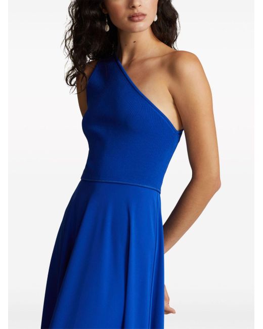 Ralph Lauren Blue One-shoulder A-line Maxi Dress