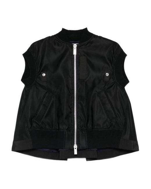 Sacai Black Nylon Vest