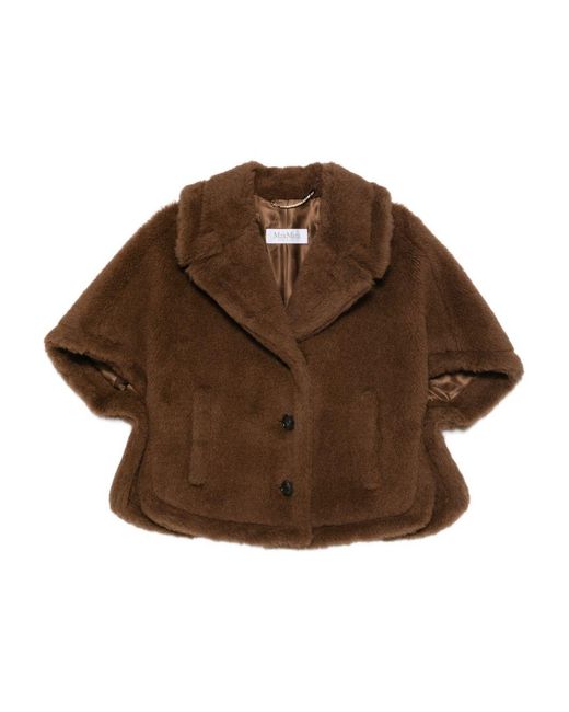 Max Mara Brown Wool Cape