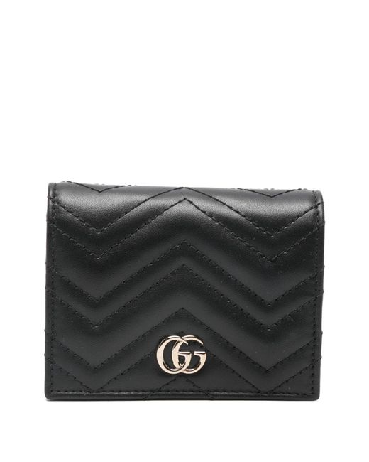 Gucci Black Gg Marmont Small Leather Wallet