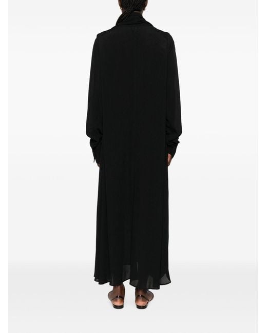 Totême Black Rounded Collar Dress
