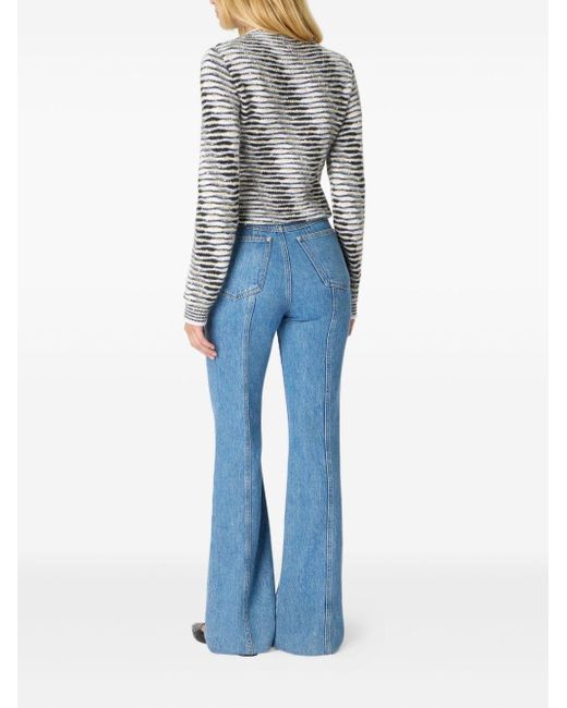 Missoni Gray Cotton Blend Striped Top
