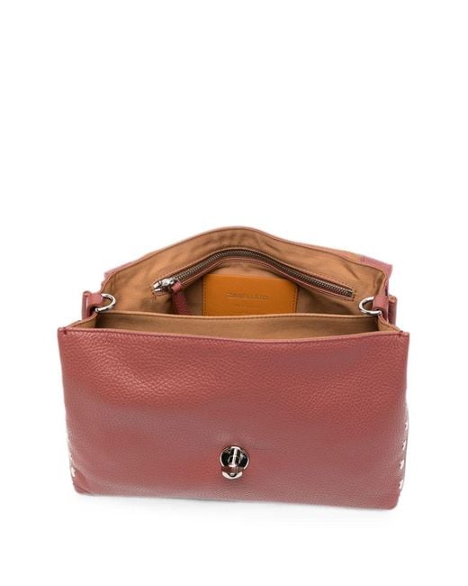 Zanellato Red Postina Daily Small Leather Handbag