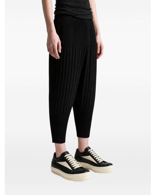 Homme Plissé Issey Miyake Gray Pleated Trousers for men