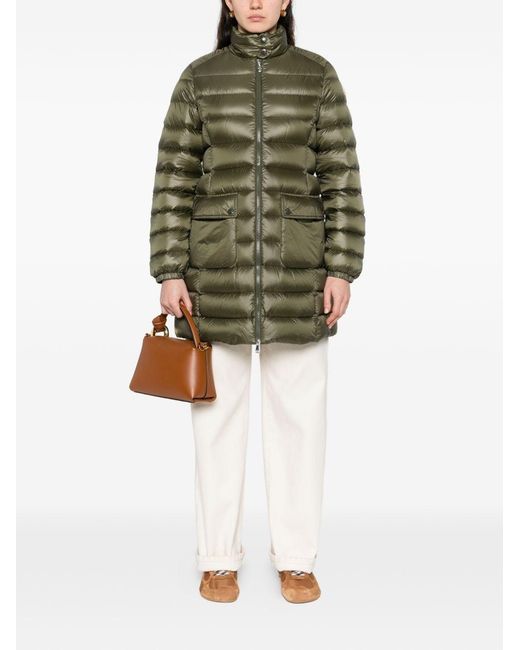 Moncler Green Genet Long Down Jacket