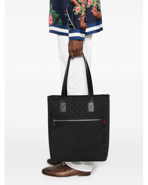 Gucci Black Gg Supreme Tote Bag for men