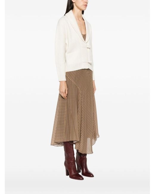 Forte_forte White Cashmere Blend Cardigan