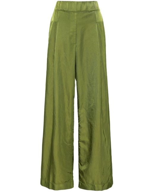 Pantalone Impermeabile A Gamba Larga di Dries Van Noten in Green