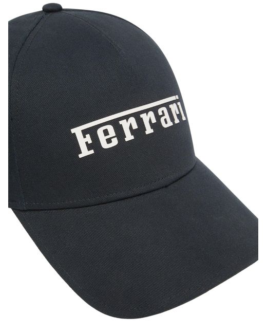 Ferrari Black Baseball Cap With Logo for men