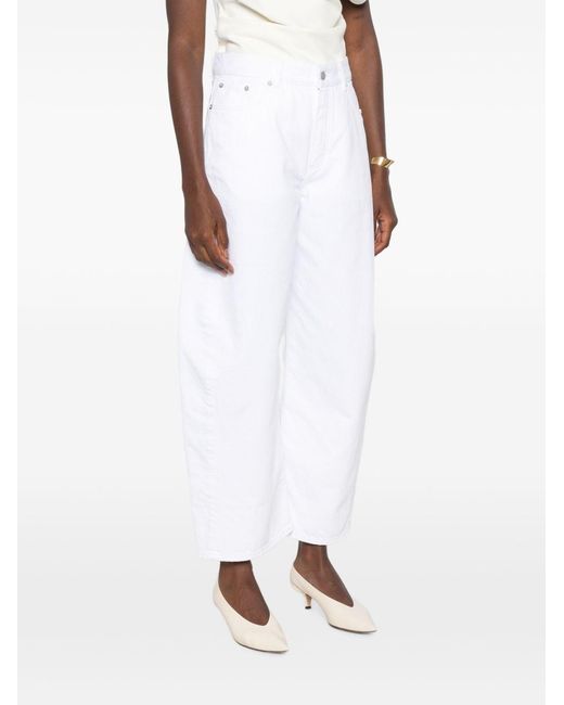 Alaïa White Rodeo Denim Cotton Jeans