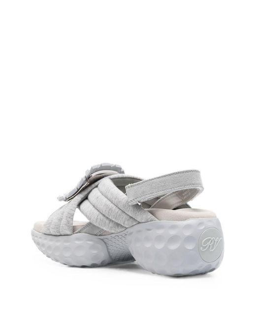 Roger Vivier White Viv Run Sandals