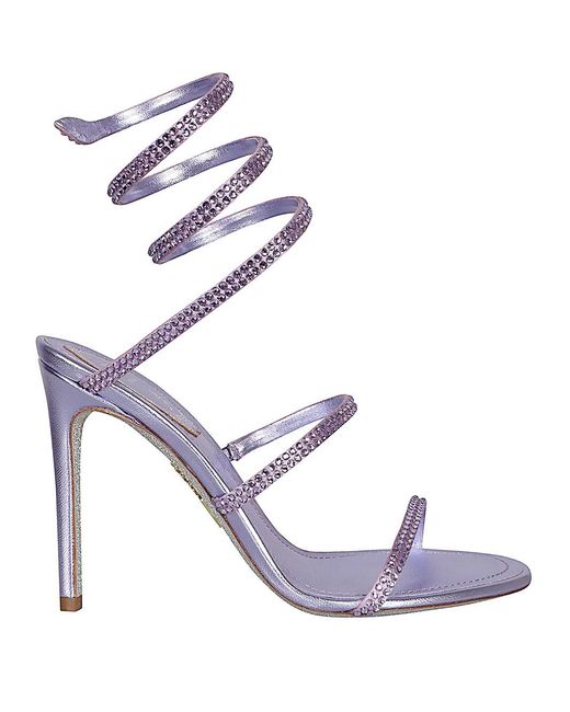 Rene Caovilla Pink Crystal Heels