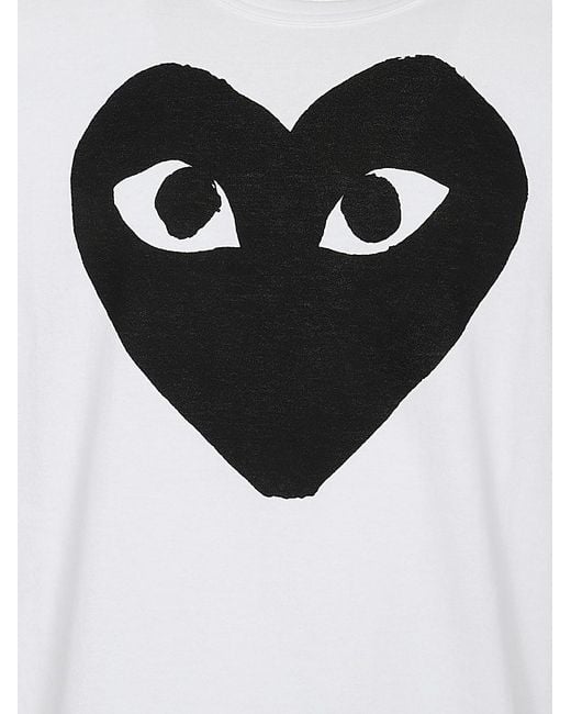 COMME DES GARÇONS PLAY Black Cotton T-Shirt for men