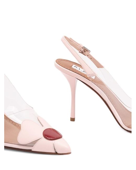 Alaïa Pink Bloom Slingback Pumps