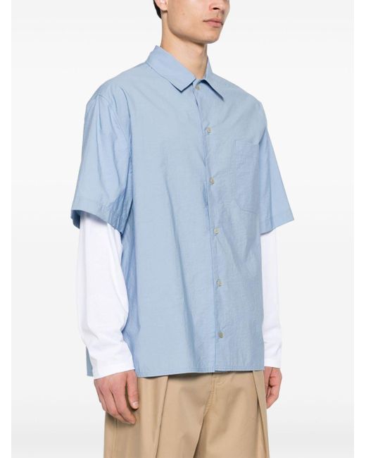 Loewe-Paulas Ibiza Blue Cotton Blend Shirt for men