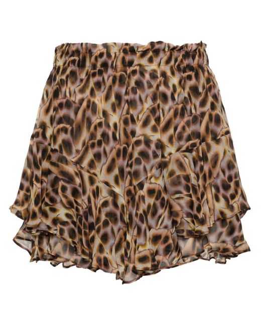 Isabel Marant Brown Marant Étoile - Sornel Leopard-print Shorts - Women's - Viscose