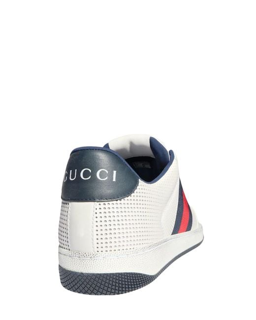 Gucci White Screener Sneakers for men