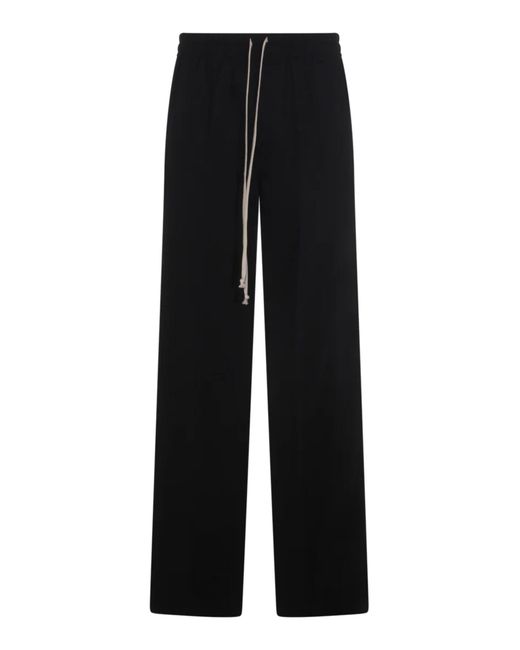 Rick Owens Black Wool Trousers for men