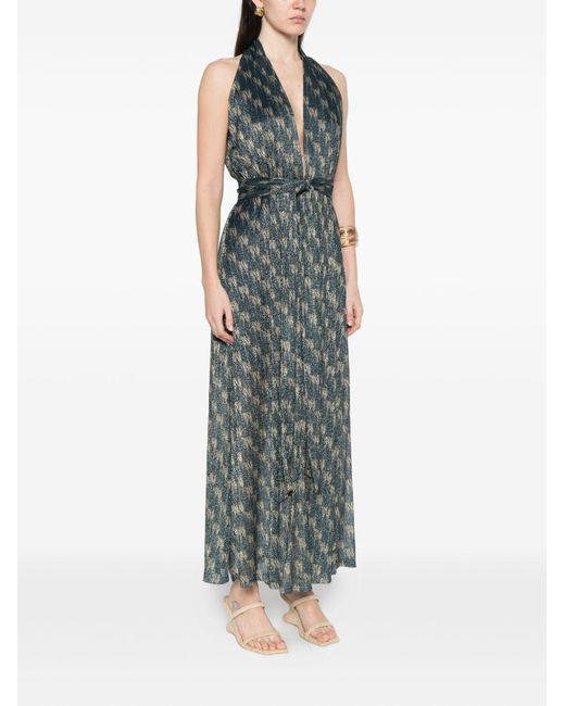 Siyu Blue Ars Long Dress