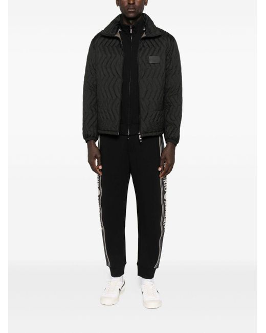 Emporio Armani Black Quilted Down Jacket for men