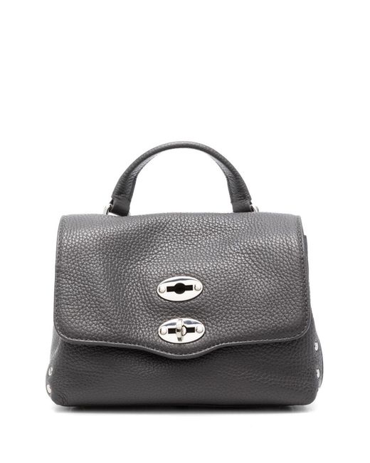 Zanellato Gray Postina Daily Baby Leather Handbag