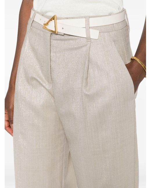Brunello Cucinelli White Wool Blend Trousers