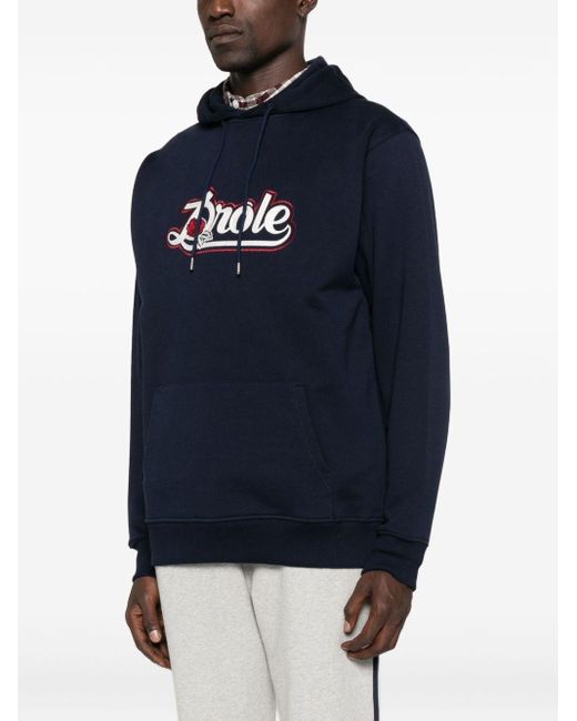 Drole de Monsieur Blue Hoodie With Logo for men