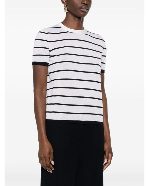 Max Mara White Striped T-Shirt