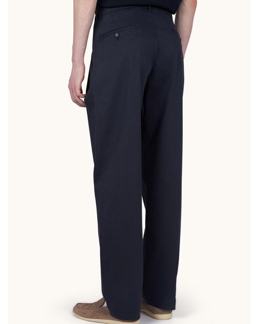 Paul & Shark Blue Dark Solid Pants for men