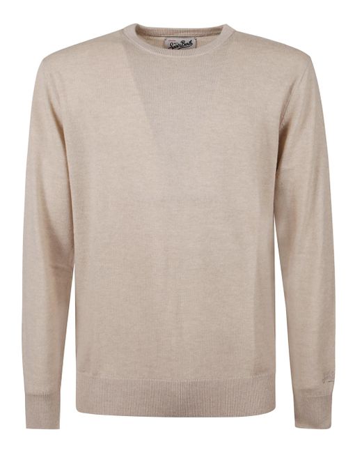 Mc2 Saint Barth Natural Crew-Neck Sweater for men