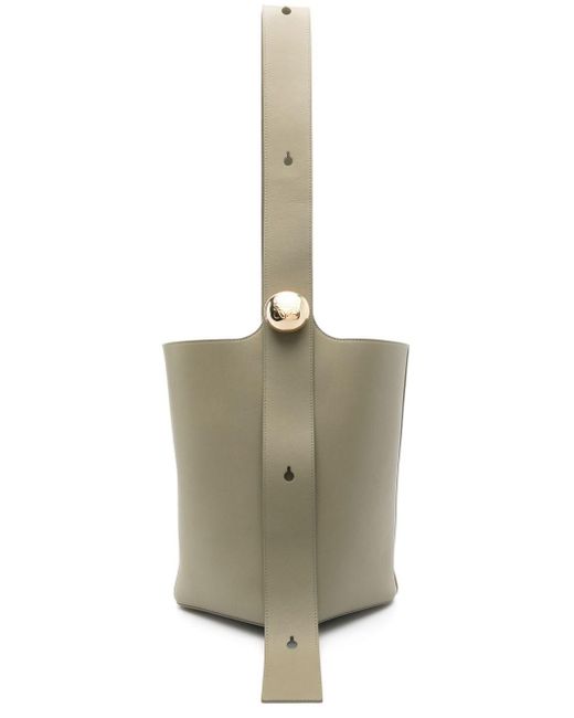 Loewe White Medium Pebble Leather Bag