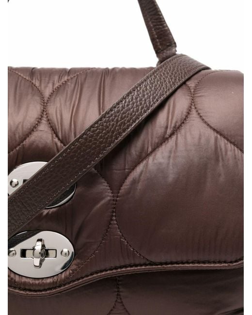 Zanellato Brown Postina Lunaria Small Leather Handbag
