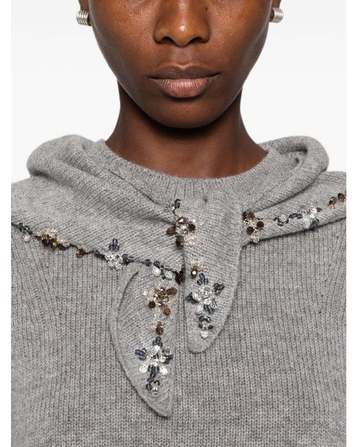 Prada Gray Cashmere Crewneck Sweater