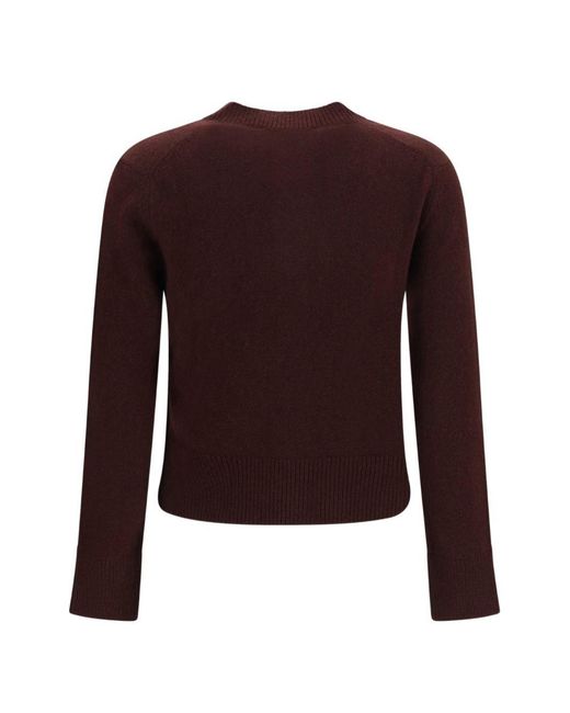 Maison Kitsuné Red Baby Fox Wool Cardigan