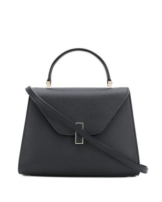 Valextra Black Iside Medium Leather Handbag