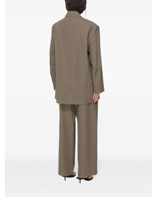 Studio Nicholson Gray Wool Single-Breasted Blazer Jacket