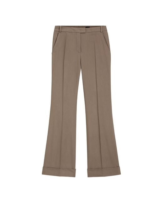 Boss Gray Straight-Leg Trousers