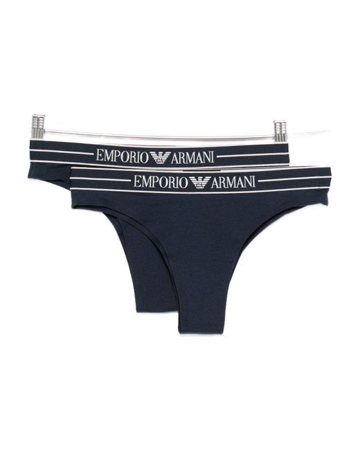 Emporio Armani Blue Brazilian Briefs
