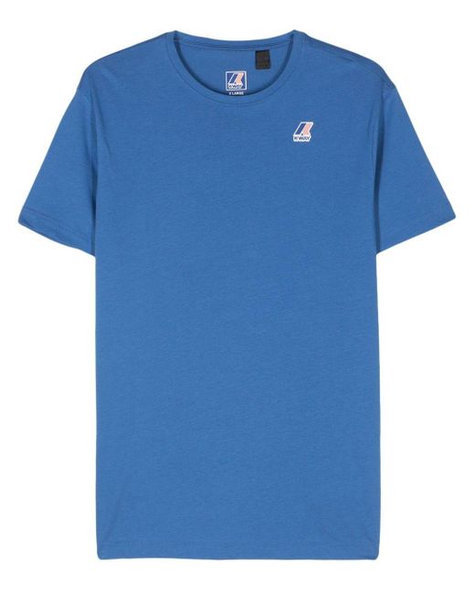 K-Way Blue Le Vrai Edouard T-Shirt for men